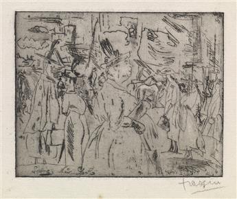 JULES PASCIN Three etchings of New York.